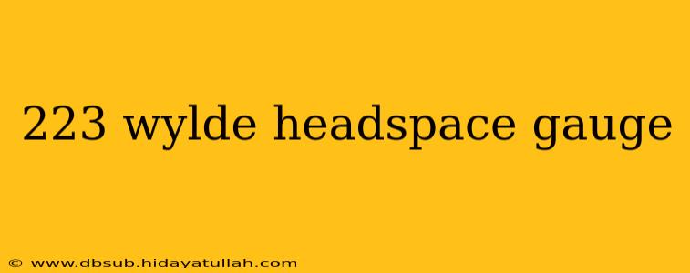 223 wylde headspace gauge