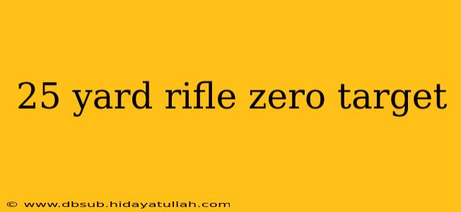 25 yard rifle zero target