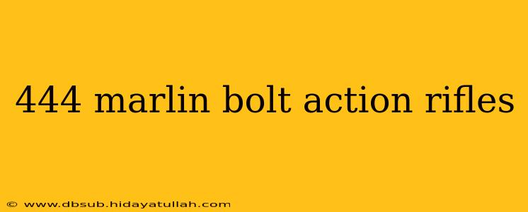 444 marlin bolt action rifles
