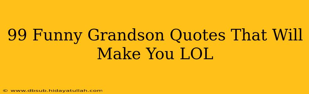 99 Funny Grandson Quotes That Will Make You LOL