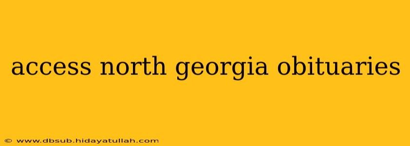 access north georgia obituaries