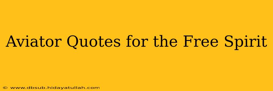 Aviator Quotes for the Free Spirit