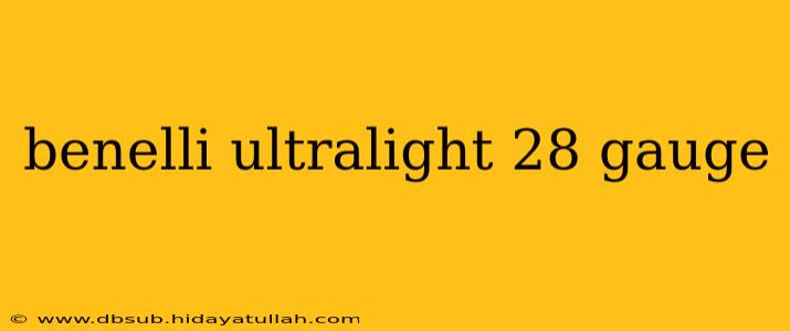benelli ultralight 28 gauge