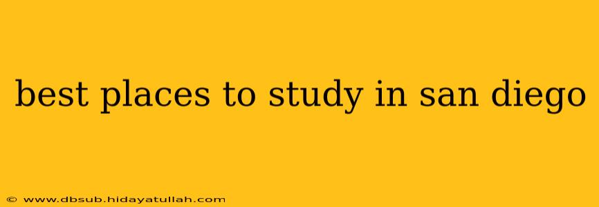 best places to study in san diego