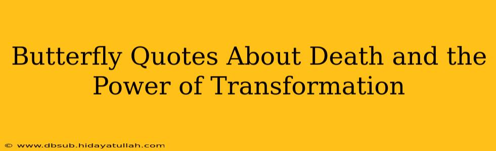 Butterfly Quotes About Death and the Power of Transformation