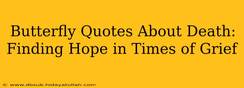Butterfly Quotes About Death: Finding Hope in Times of Grief