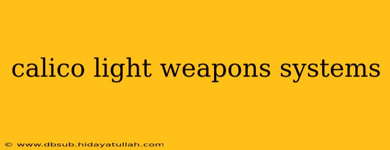 calico light weapons systems
