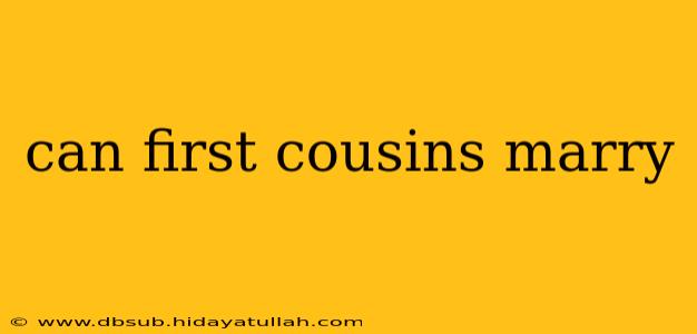 can first cousins marry