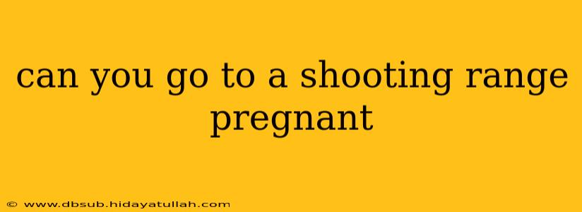 can you go to a shooting range pregnant