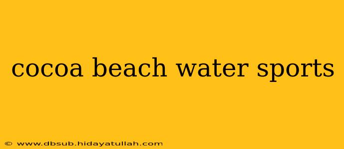 cocoa beach water sports