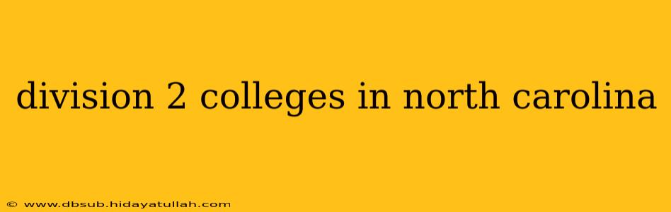 division 2 colleges in north carolina