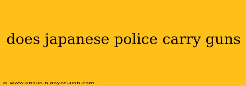 does japanese police carry guns