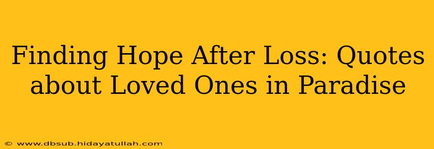 Finding Hope After Loss: Quotes about Loved Ones in Paradise