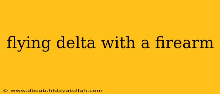 flying delta with a firearm