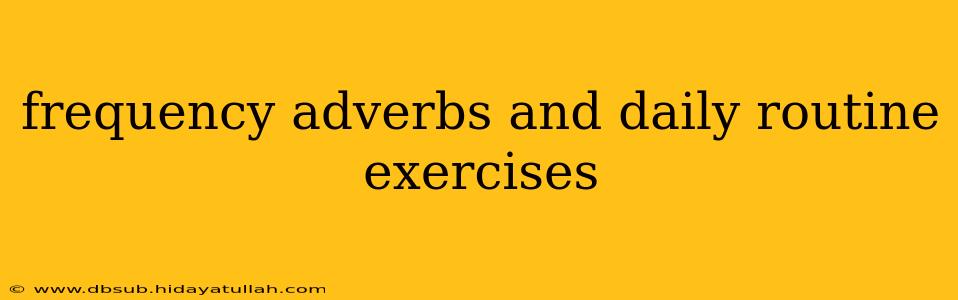 frequency adverbs and daily routine exercises