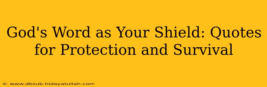 God's Word as Your Shield: Quotes for Protection and Survival