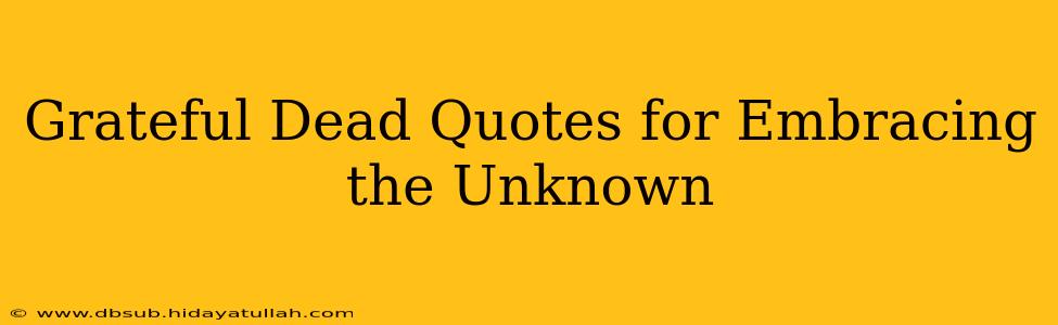 Grateful Dead Quotes for Embracing the Unknown