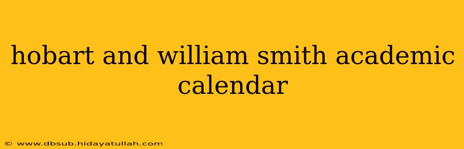 hobart and william smith academic calendar