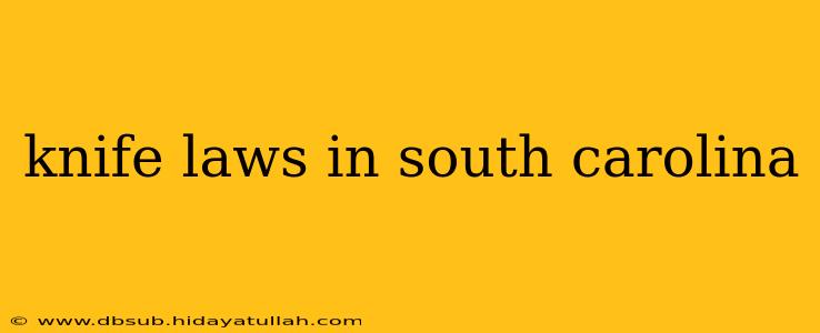 knife laws in south carolina