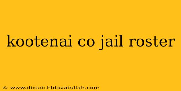 kootenai co jail roster
