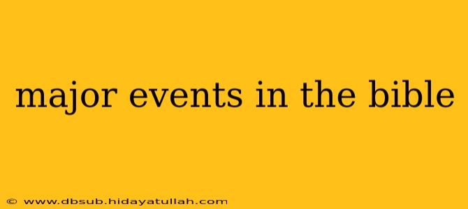 major events in the bible