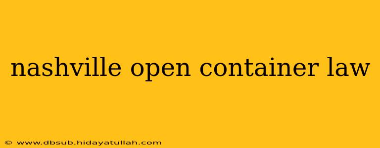 nashville open container law