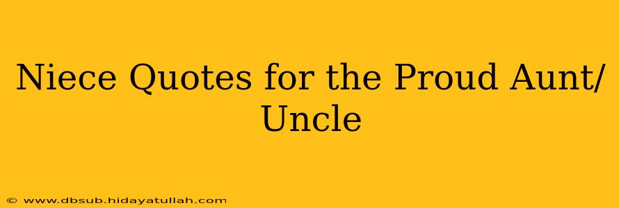 Niece Quotes for the Proud Aunt/Uncle