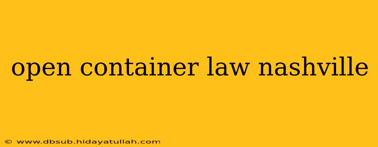 open container law nashville
