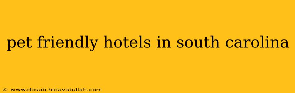 pet friendly hotels in south carolina