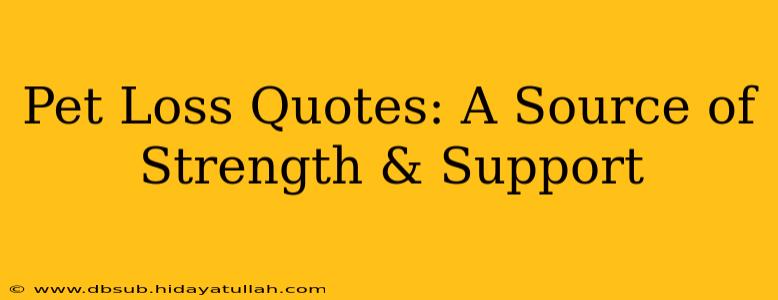 Pet Loss Quotes: A Source of Strength & Support