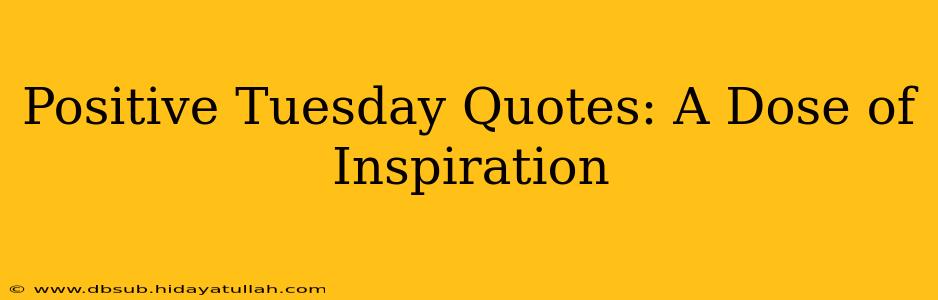 Positive Tuesday Quotes: A Dose of Inspiration