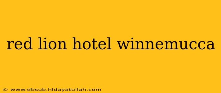 red lion hotel winnemucca