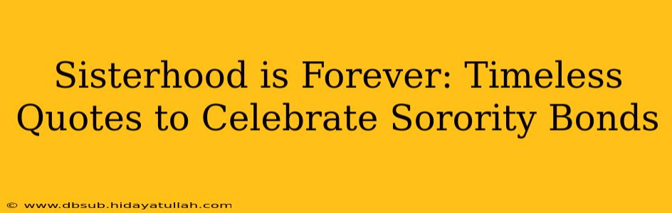 Sisterhood is Forever: Timeless Quotes to Celebrate Sorority Bonds