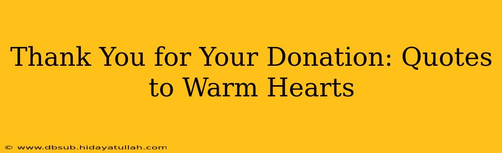 Thank You for Your Donation: Quotes to Warm Hearts