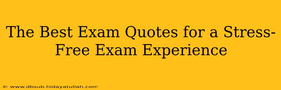 The Best Exam Quotes for a Stress-Free Exam Experience