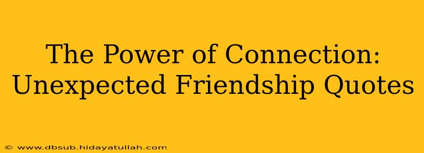 The Power of Connection: Unexpected Friendship Quotes
