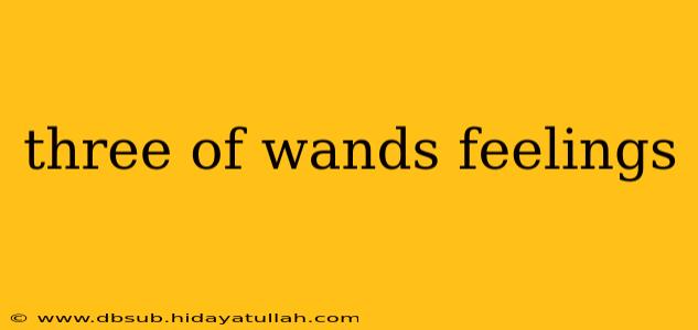 three of wands feelings