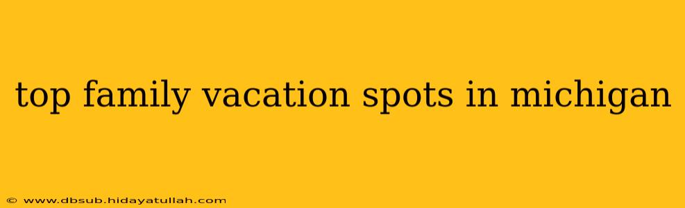 top family vacation spots in michigan