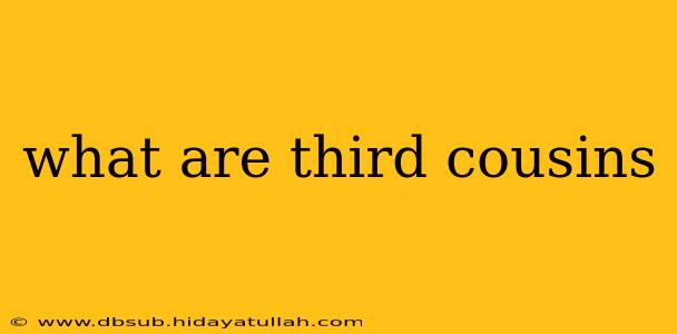 what are third cousins