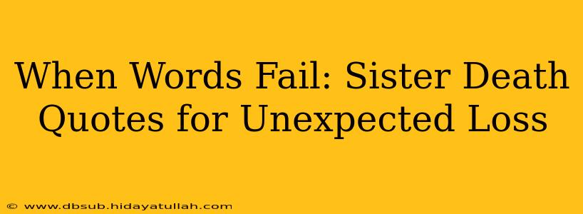 When Words Fail: Sister Death Quotes for Unexpected Loss